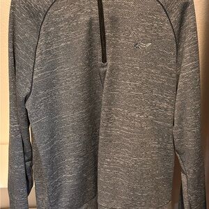 Greg Norman Gray Knit Quarter-Zip Pullover